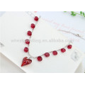 2015 Fashion Garnet Crystal Diamond Pendant Necklace